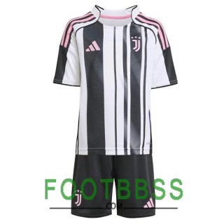 Maillot De Foot Juventus Enfant Domicile Noir Blanc 2025/2026
