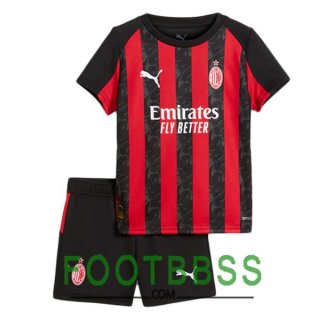 Maillot De Foot AC Milan Enfant Domicile Rouge Noir 2025/2026