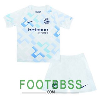 Maillot De Foot Inter Milan Enfant Exterieur Blanc Bleu 2025/2026