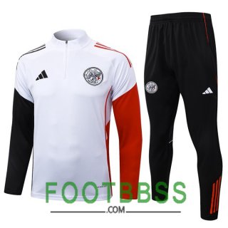 Survetement De Foot AFC Ajax Blanc Noir Rouge 2025/2026